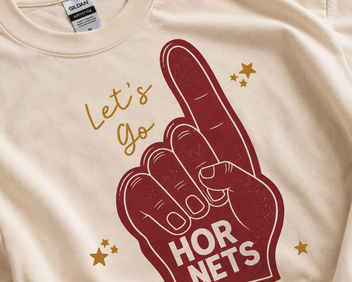 Lets Go Hornets Foam Finger Tee