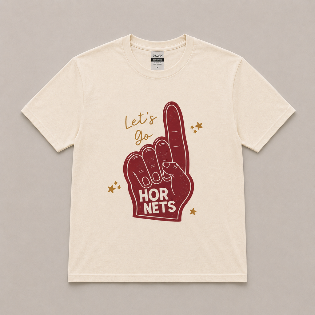 Lets Go Hornets Foam Finger Tee