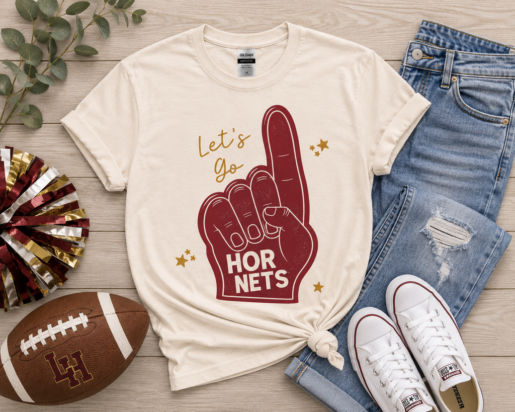 Lets Go Hornets Foam Finger Tee